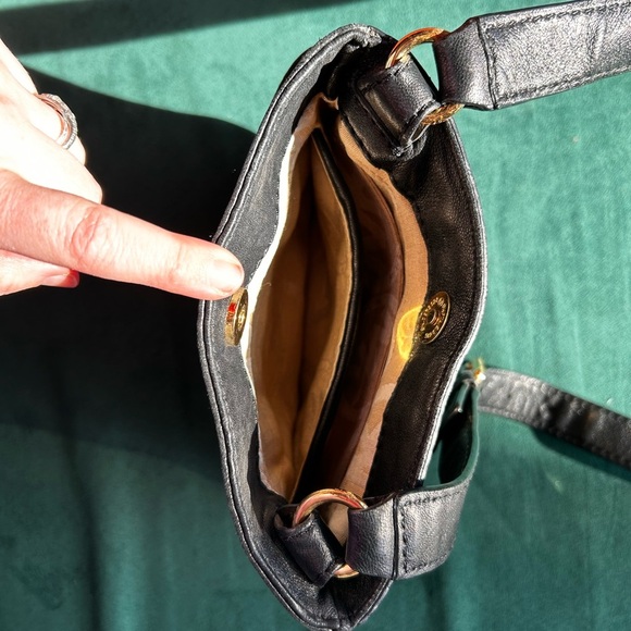 Michael Kors Black Leather Crossbody Bag with gold studs - Picture 7 of 16